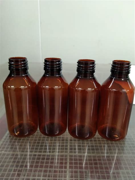 Ml Amber Round Pet Bottle At Piece Plastic Medicine Bottle