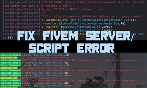 Fix Fivem Scripts Error Fivem Server Bug Esx Or Qbcore By Riley 56