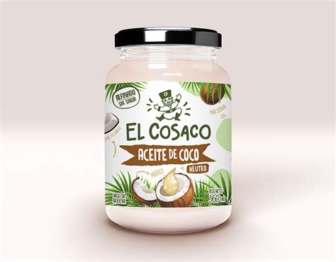 Etiqueta Aceite De Coco El Cosaco Behance