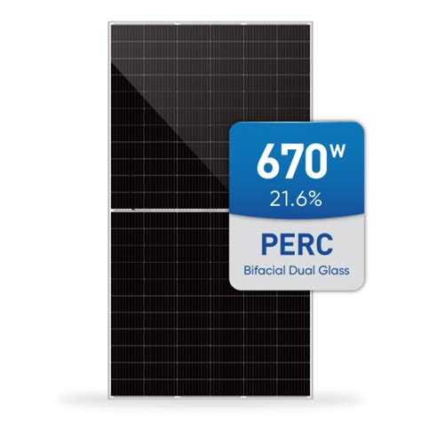 Mono Perc Bifacial Double Glass Photovoltaic Solar Panel Watt W