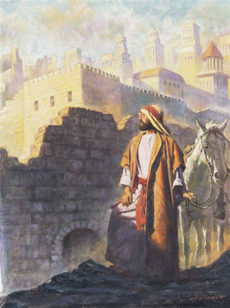 nehemiah inspects  walls  jerusalem