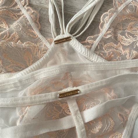 Bluebella Asos White Mesh Sheer Pink Lace Lingerie Depop