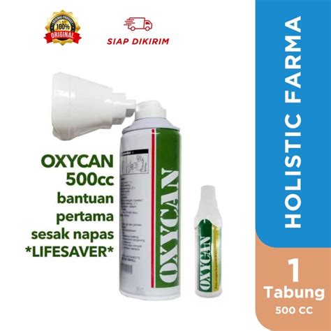 Oxycan Green Kaleng Tabung Oksigen Portable Cc Lazada Indonesia