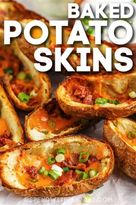 Crispy Oven Baked Potato Skins Dine Ca