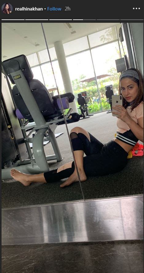 TV Hot Actress Hina Khan Aka Komolika Looks Pumped Up At Gym See Pictures India
