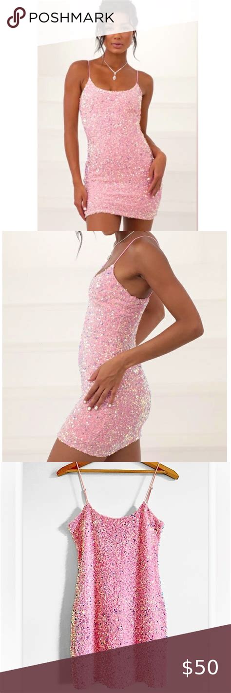 Iridescent Sequin Bodycon Dress In Pink Artofit