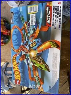 Car Track Set Hot Wheels Criss Cross Crash Motorized Track Set 4