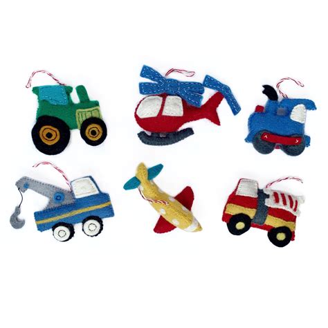 Vehicle Felt Wool Christmas Ornaments – The Cottage Shop