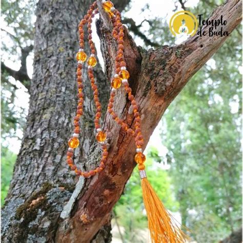 Japa Mala Rudraksha E Citrino Templo De Buda Loja De Produtos