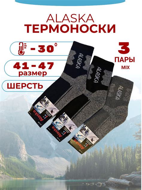 Носки ALASKA, 3 пары купить на OZON по низкой цене (1285757202)