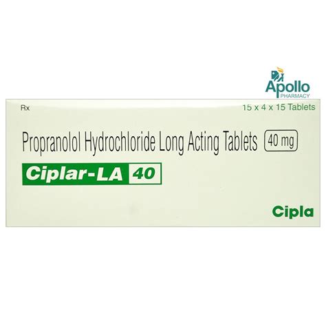 Ciplar La 40 Tablet Uses Side Effects Price Apollo Pharmacy