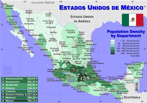 Population Density Map Mexico - Angie Bobette