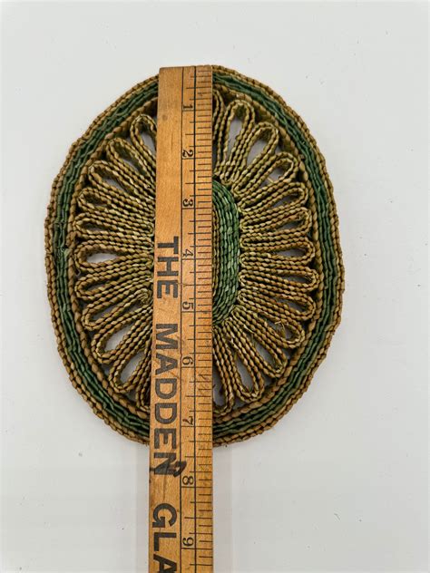 Vintage Boho Woven Raffia Trivet Straw Wicker Rattan Hot Pad Pot Holder Set Of 4 Etsy