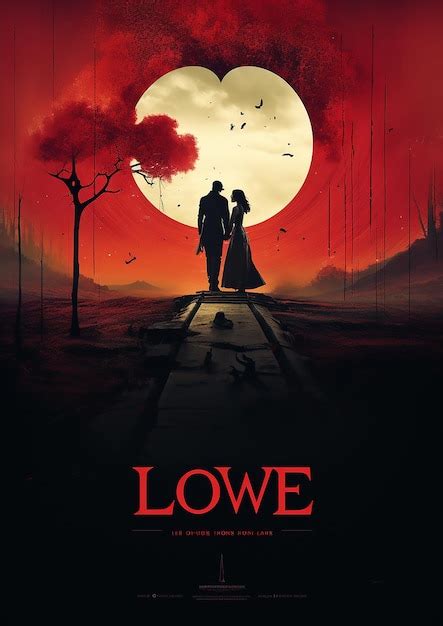 LOVE in a poster movie | Premium AI-generated vector