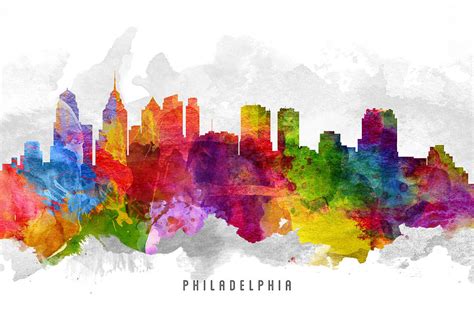 Philadelphia Pennsylvania Cityscape 13 Painting by Aged Pixel - Fine ...