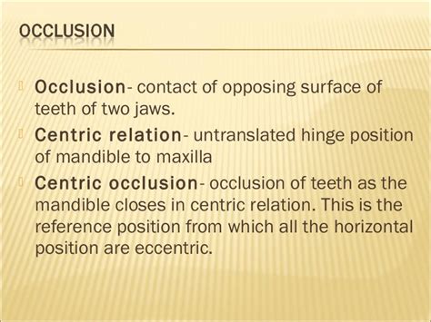 Occlusion Ppt