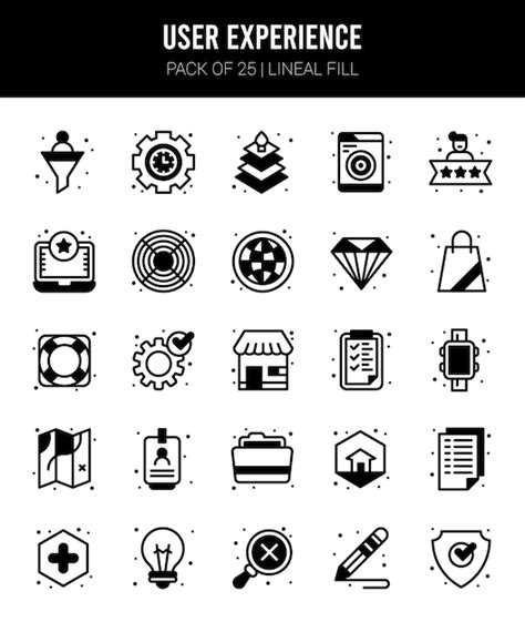 Premium Vector 25 User Experience Lineal Fill Icons Pack Vector