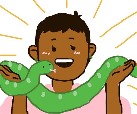 Woman Holding Snake Drawception