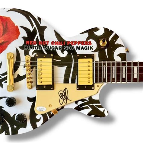 The Red Hot Chili Peppers Set Of Custom Guitars Signed By Anthony Kiedis John Frusciante
