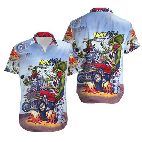 Rat Fink Rattail Hot Rod Hawaiian Shirt Sold By Orange Wedge Antilles