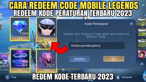 CARA REDEEM CODE MOBILE LEGEND TERBARU 2023 CARA CLAM KODE REDEEM