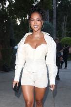 Karrueche Tran Sexy Shows Off Her Hot Legs At The Rhude Runway Show In Beverly Hills Aznude