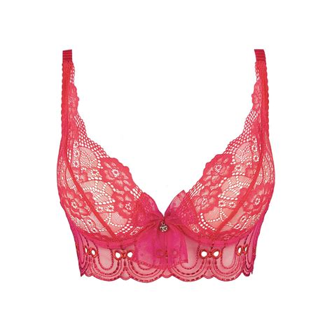 Verführerischer Bustier aus einem Mix aus Tüll und Spitze pink BHs Heben Club Hot