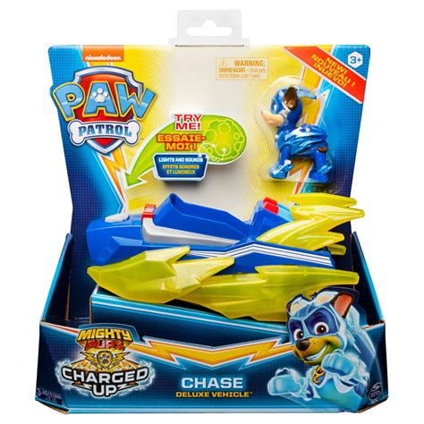 Paw Patrol Mighty Pups Charged Up Chase Deluxe Vehicle