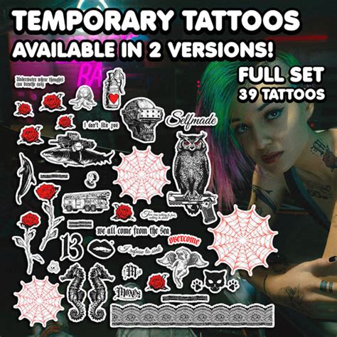 Mox - Cyberpunk 2077 | Temporary Tattoo | FULL SIZE - AlunaCreates