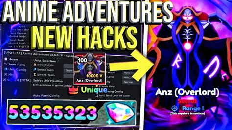 Update Roblox Anime Adventures Hack Script Gui Auto Farm Dupe