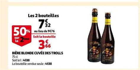 Offre Bi Re Blonde Cuv E Des Trolls Chez Auchan