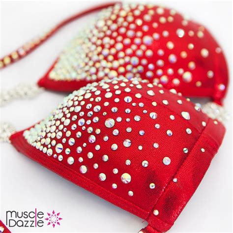 Red Bikini Competition Suit CB596 Etsy