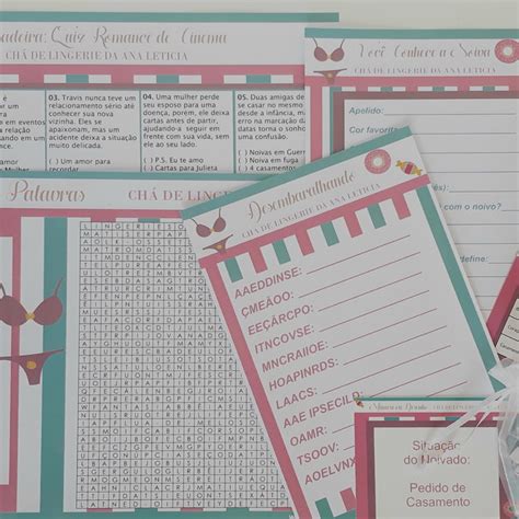 Kit de Brincadeiras Chá de Lingerie Candy Colors Elo