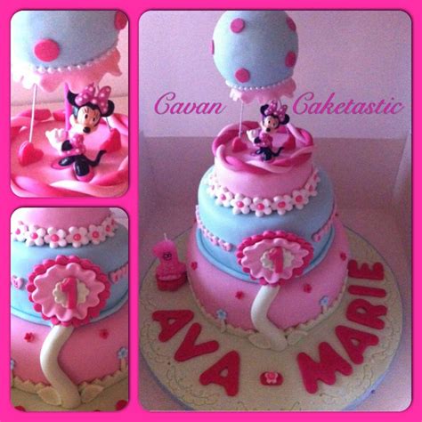 Tiered Minnie Mouse Hot Air Balloon Cake Hot Air Balloon Cake Balloon Cake Cake