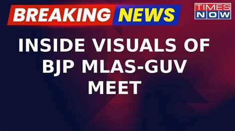 Inside Visuals Of BJP MLAs Guv Meet BJP Puts Congress On Winter