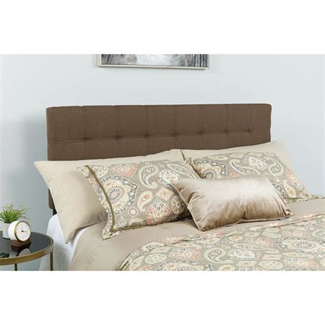 Quilted Tufted Full Size Headboard in Dark Brown Fabric - Walmart.com ...