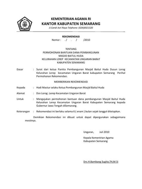 Halaman Unduh Untuk File Contoh Surat Permohonan Surat Rekomendasi Yang