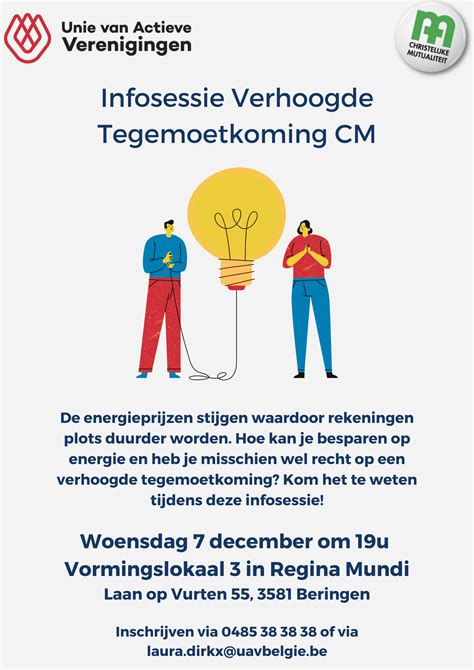 Infosessie Verhoogd Tegemoetkoming Energie Met Cm Beringen Unie Van