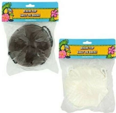 Plastic Luau Bikini Top Party Costume Choice Either Coconuts Or Sea Shells