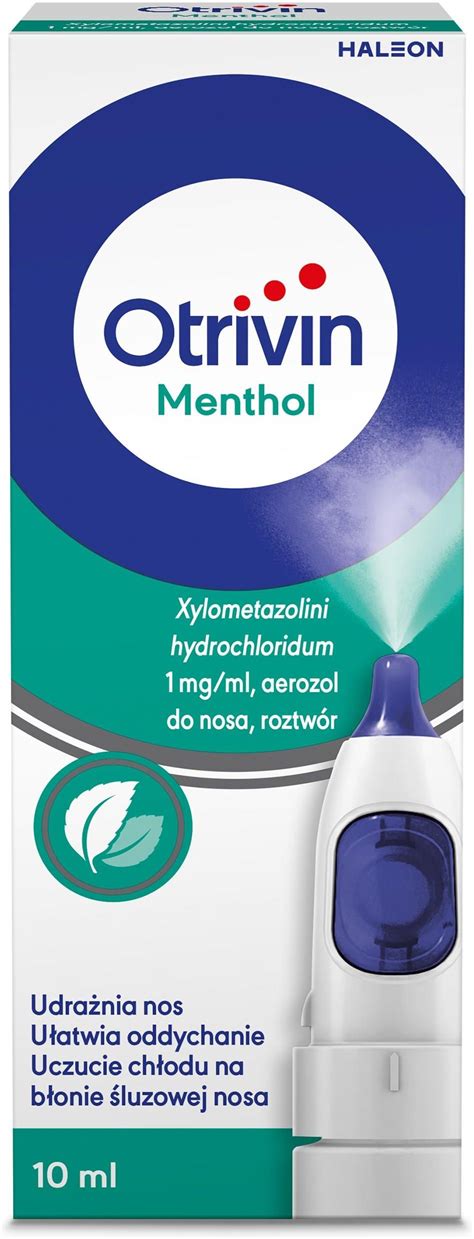 Otrivin Menthol Mg Ml Aerozol Do Nosa Ml Opinie I Ceny Na Ceneo Pl