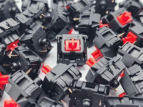 lubed cherry mx red linear switches gaming switches lumekeebs