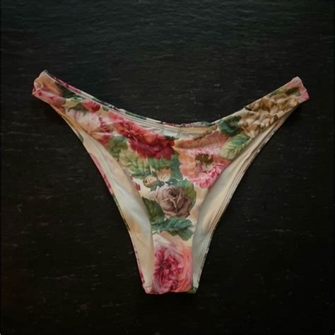 Zimmermann Swim Zimmermann Set Tan Red Green Floral Print Bikini