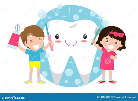 Animated Kids Brushing Teeth