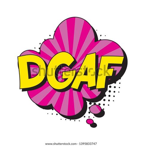 Abbreviation Dgaf Give Fuck Retro Comic Stock Vector Royalty Free Shutterstock