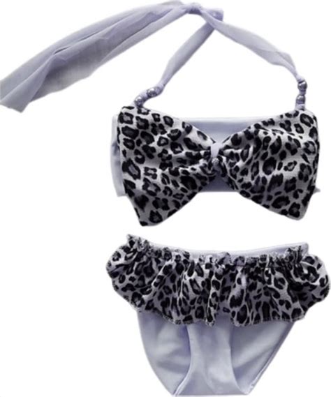 Maat Bikini Zwemkleding Wit Panterprint Kraaltjes Badkleding Baby En Kind Bol