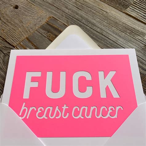Fuck Breast Cancer Breast Cancer Card Breast Cancer Support Etsy