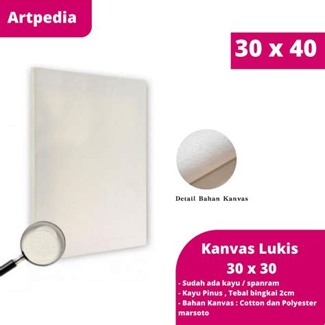 Jual Kanvas Lukis 30x40 Cm Canvas Marsoto 30 X 40cm Premium Paket