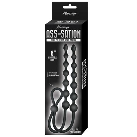 Ass Sation Dual Silicone Anal Beads With Cock Tie Sex Toy HotMovies