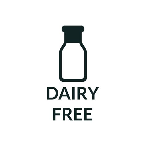 icon does not contain dairy products. Milk and lactose free packaging
