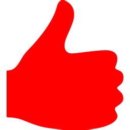 Red thumbs up icon - Free red hand icons